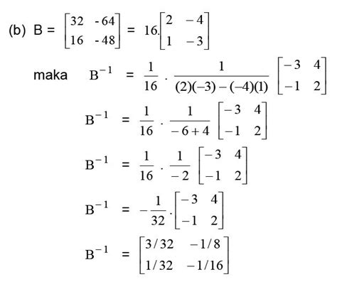 Invers Perkalian Matriks Ordo X Materi Lengkap Matematika