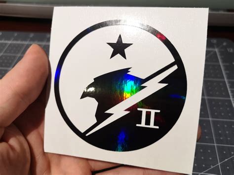 Halo Blue Team Gun Metal Holographic Decal Sticker Vinyl Etsy