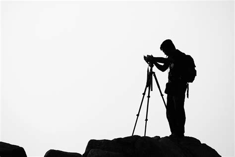 Free Images Photograph Silhouette Camera Operator Black And White