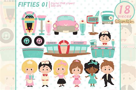 Help kids learn what life in the 50s was like with this free history printables that explores the 1950s for kids.from elvis presley, jukeboxes, soda shops, sock hop, rosa parks, poodle skirts, and famous inventions like mr. Cute 1950's clipart, Fifties, Diner,, Sock Hop retro party ...