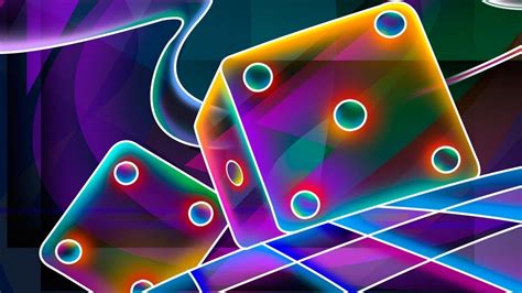 Abstract Dice Colorful Neon Wallpaper 1920x1080 523977 Wallpaperup