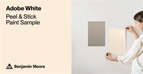 Adobe White Paint Sample By Benjamin Moore 2166 70 Peel And Stick