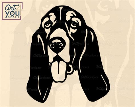 Basset Hound Svg Dog Svg Cricut Cute Pet Face Clipart Head Etsy