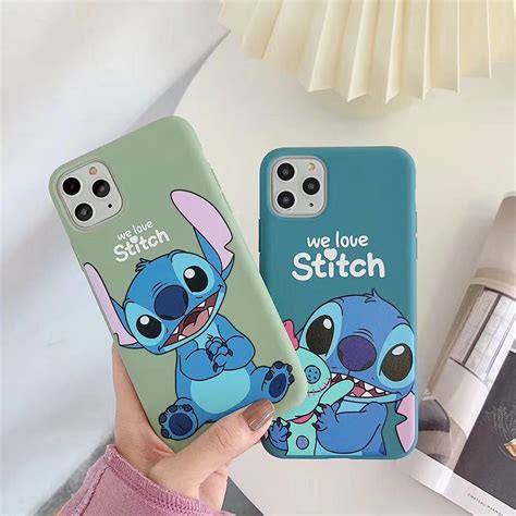 For Iphone 11pro Max Japan Korean Super Cute Stitch Matte Anti Drop Tpu