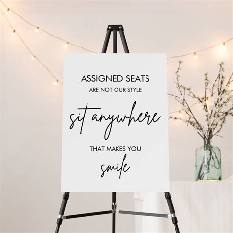 Wedding No Assigned Seats Sit Anywhere Sign Zazzle Bridal Shower Welcome Sign Pink Bridal