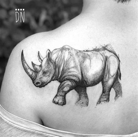 Pin By Sada Dorn On Tattoo Designs Rhino Tattoo Rhino Art Tattoos