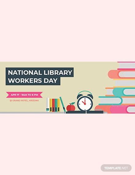 National Library Workers Day Facebook Event Cover Template Psd