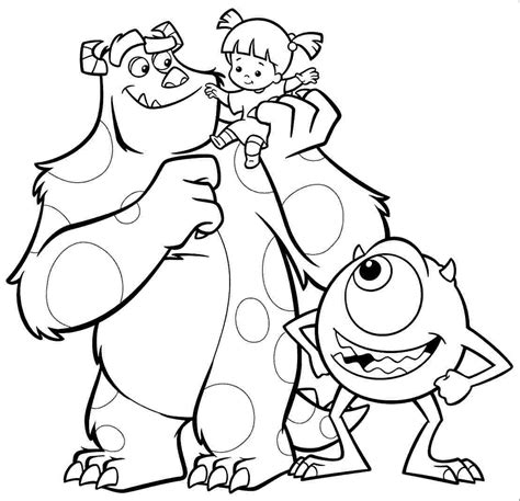Coloring that you are considering, uploaded to our site from public sources. Monster Inc Coloring Pages