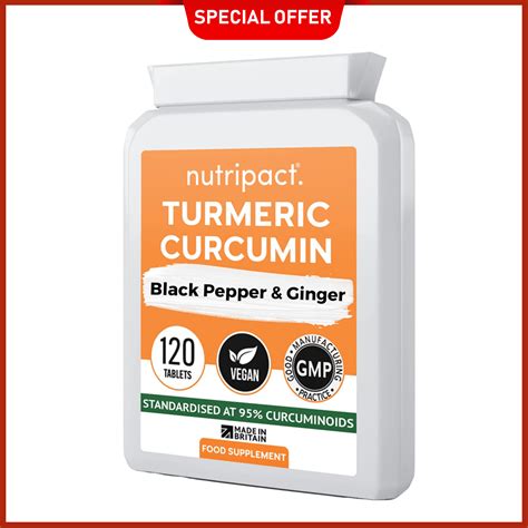 Turmeric Tablets Mg Black Pepper Ginger Curcuminoids