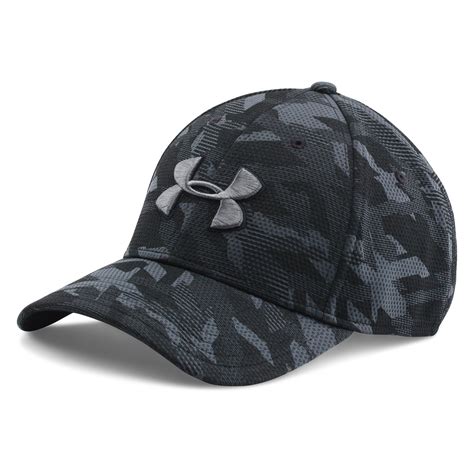 Under Armour Synthetic Mens Ua Printed Blitzing Stretch Fit Cap In