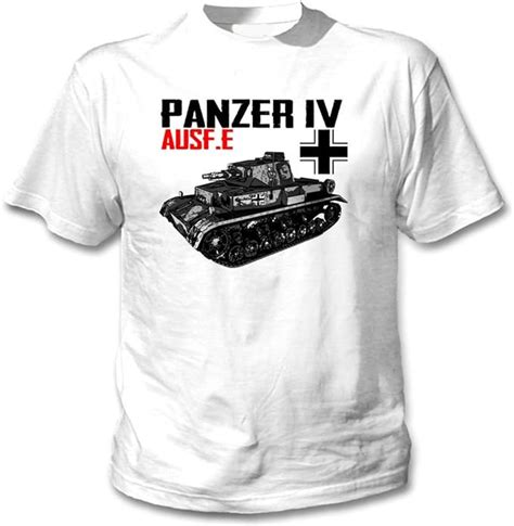 Teesquare St Men S Panzer Iv Ausf E White T Shirt Amazon Co Uk Clothing