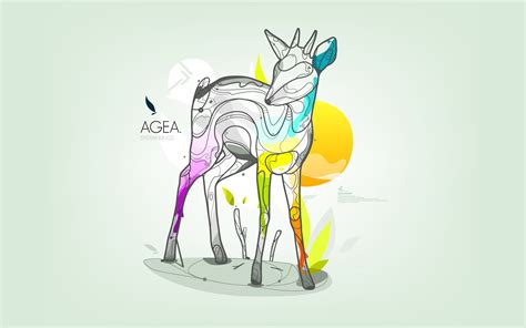 Wallpaper Drawing Colorful Illustration Deer Digital Art Animals