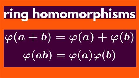 Abstract Algebra Ring Homomorphisms Youtube