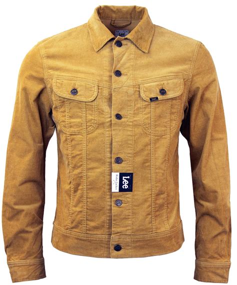 Lee Rider Retro 60s Mod Slim Fit Cord Western Jacket In Honey