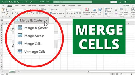 How To Merge Cells In Excel Youtube