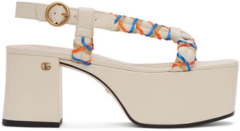 Gucci Beige Belinda Platform Sandals