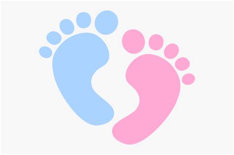 Right Baby Foot Print Clipart Best Pink And Blue Footprints Free