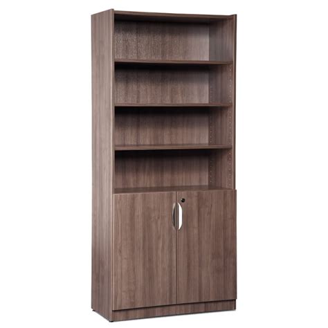 Tall Bookcase With Locking Cabinet Office Furniture Ez
