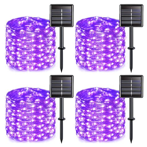 Solar String Lights Outdoor Mini 33feet 100 Led Copper Wire Lights 8