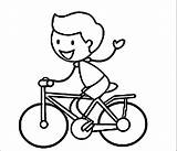 Coloring Bike Riding Cycling Clip Bicycle Spirit Boy Printable Silhouette Helmet Wearing Biycle Figure Getcolorings Stick Getdrawings sketch template