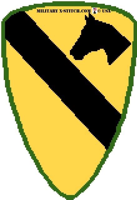 Cavalry 1st Insignia Sleeve Military Xstitch Com
