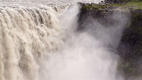 Dettifoss On Iceland Europes Largest Waterfall Slow Motion Shot At