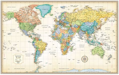 Classic Edition World Wall Maps Rand Mcnally Store