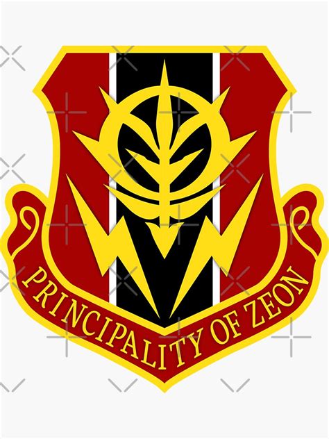 Mobile Suit Gundam Principality Of Zeon Emblem Sticker By Fareast