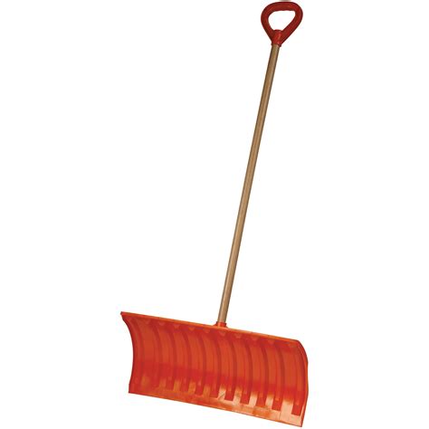 Emsco Group Bigfoot 25 Poly Pusher Snow Shovel With Wooden Handle