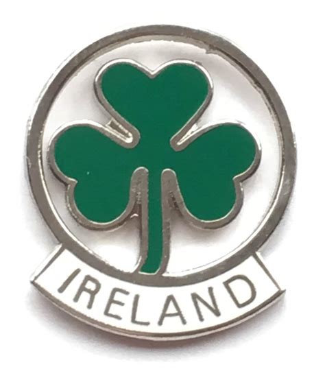 Ireland Shamrock In Circle Enamel Lapel Pin Badge Etsy