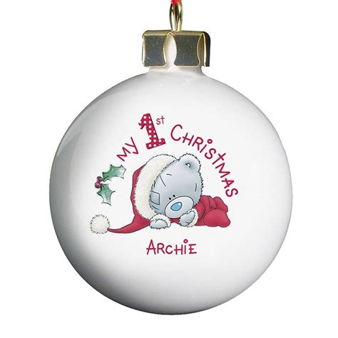 Looking for baby's first christmas photo ornament? personalised baby's first christmas bauble by hope and ...