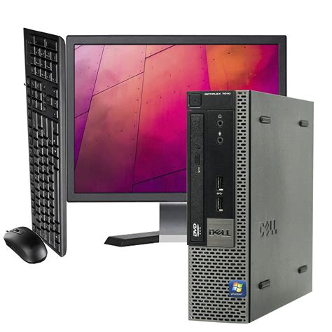 Dell 7010 Slim Desktop Computer Pc And Lcd I5 3470 4gb 250gb Ssd Wifi