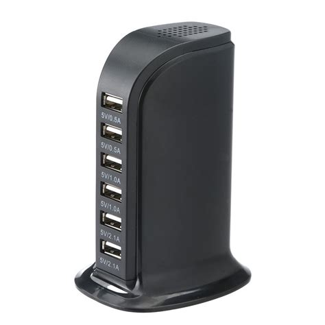 Uk Plug 6 Usb Multi Port Quick Charger Desktop Hub Charging Station