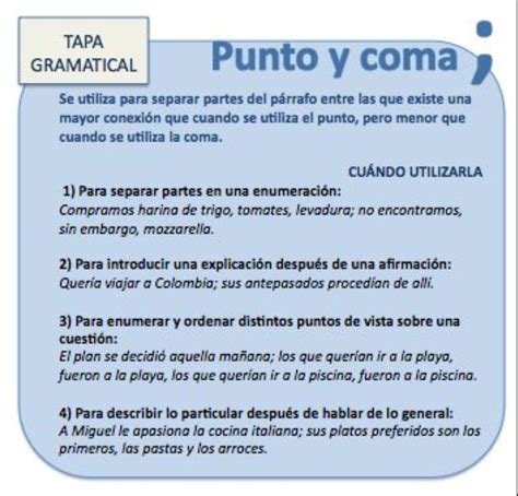 Punto Y Coma Spanish Basics Ap Spanish Spanish Grammar Spanish