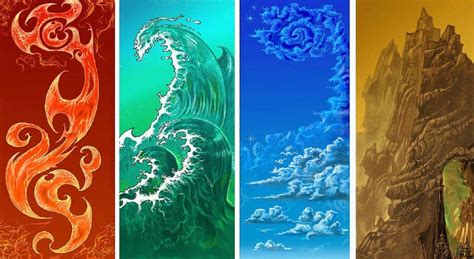 Les 4 éléments Seo Pinterest Élément Feu Quatre Element Et Art Japon