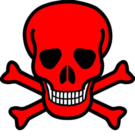 Red Skull Crossbones Punisher Clip Art Skull Png Download 594598