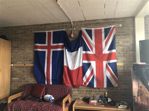 My Three Hanging Flags In My Dorm Room Probably A Third Of My