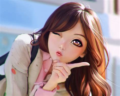 Cute Anime Girl Eyes Cartoon