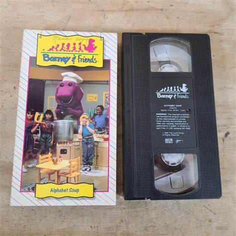 Barney And Friends Time Life Vhs Video Alphabet Soup Vintage 1992 Tape