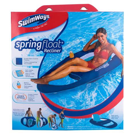 The swimways baby spring float makes pool time fun for babies and toddlers while ensuring my daughter has very fair skin, so the removable upf 50+ sun canopy is a huge plus for us, too. SwimWays Spring Float Recliner - Swim Lounger for Pool or ...