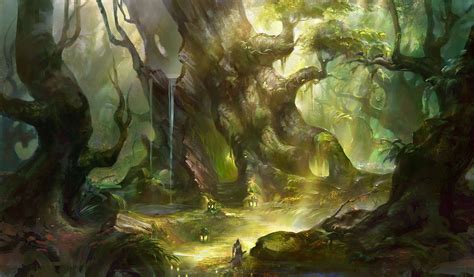 Fantasy Adventure Forest Magical City Travel Wallpaper Fantasy Forest