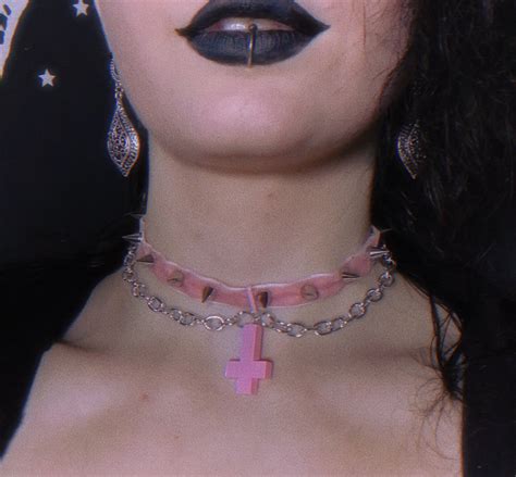 Spiked Pastel Goth Choker Etsy