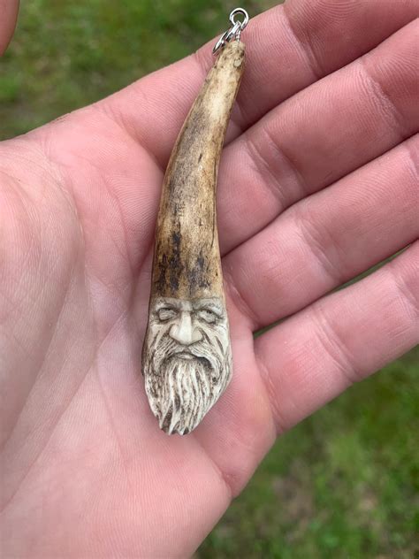 Bone Carving Deer Antler Art By Josh Carte Bone Jewelry Bone