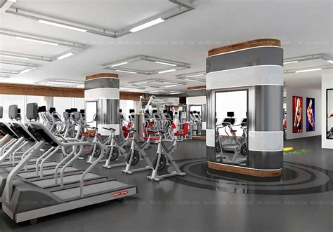 Fitness Centre Interior 3d Design And Rendering Price India