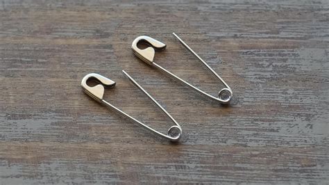 1 Inch Safety Pin Jewelry Sterling Silver Safety Pin Earrings Handmade