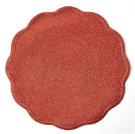Round Scallop Glimmer Shimmer Placemat Set Of Shop At Destry Darr Designs