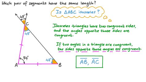 Question Video Identifying The Pair Of Segments In A Triangle With