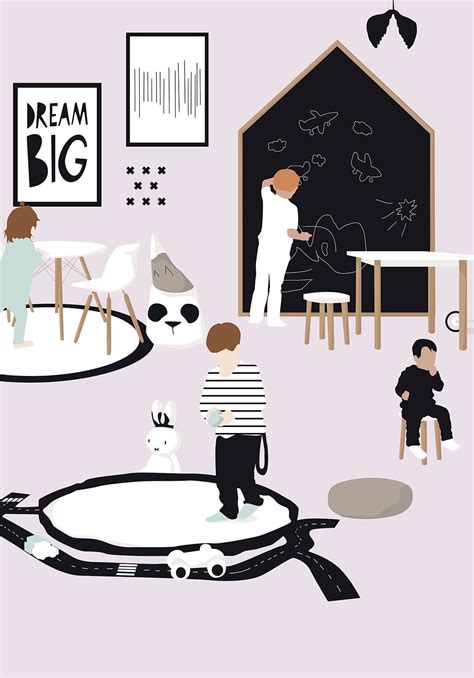 Flat Vector Children | toffu.co | Vector kids, Kids playing illustration, Room illustration