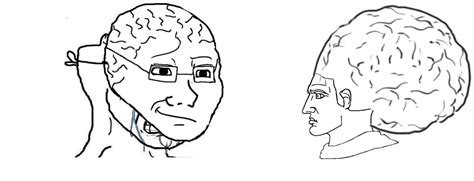 Meme Generator Brain Mask Wojak Vs Big Brain Chad Wojak Newfa Stuff
