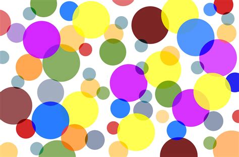 Art Abstract Polka Dot Balls Circles Colorful White Background